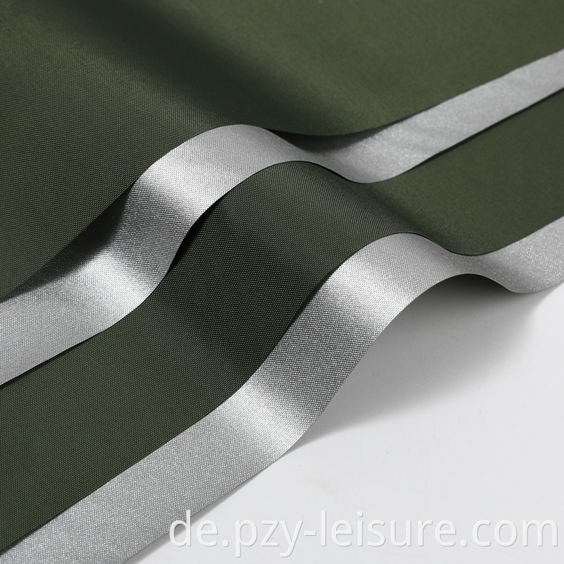 Sliver PU coated polyester fabric